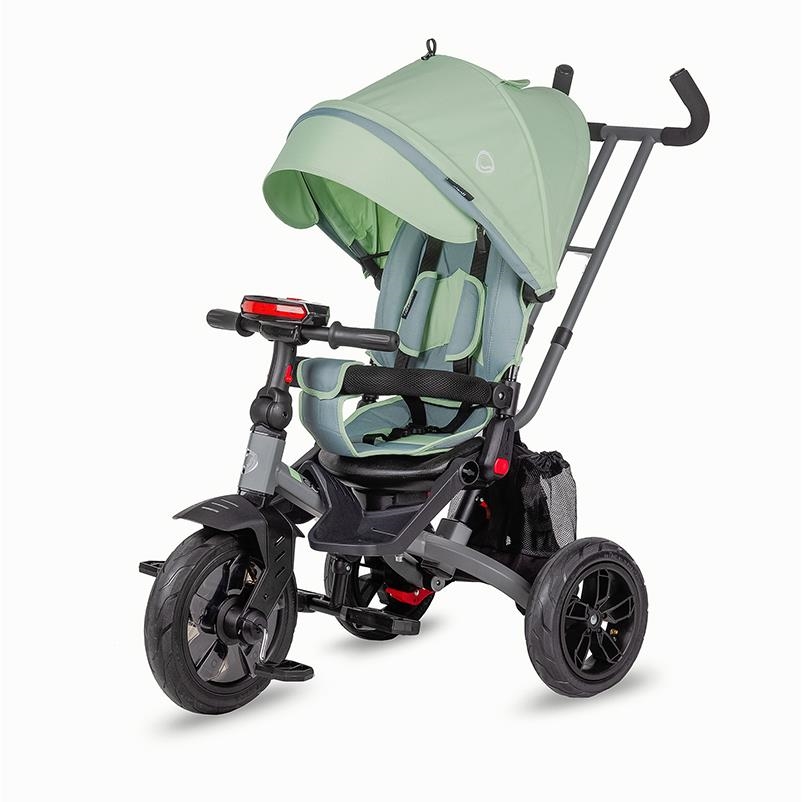 Dětská tříkolka s vodící tyčí Coccolle Pianti Mint Green