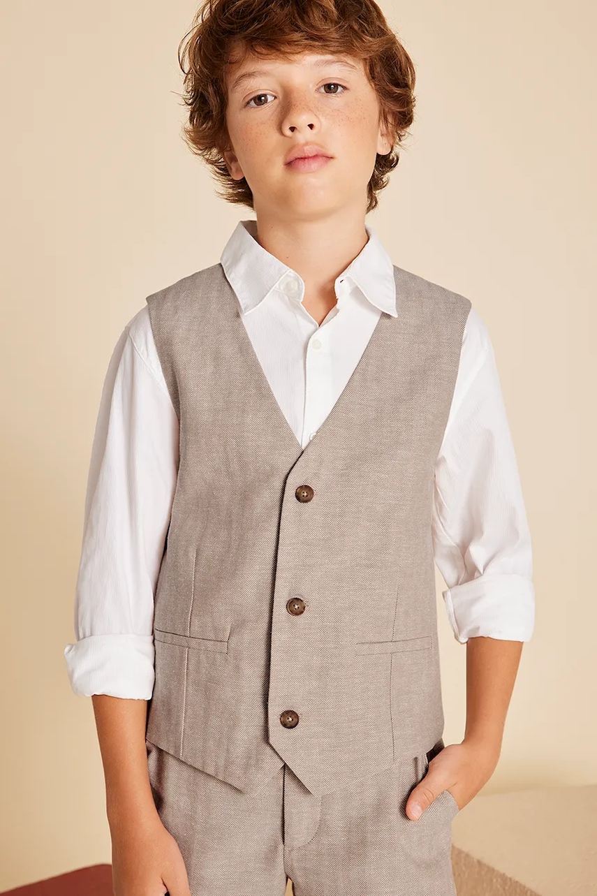Dětská vesta s příměsí lnu Mayoral