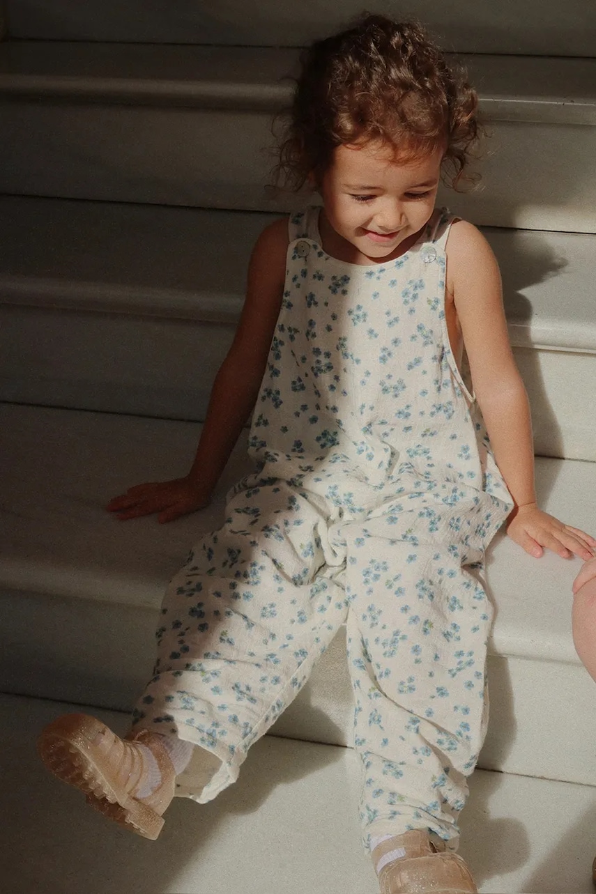 Dětské bavlněné dupačky Konges Sløjd RHW x KS MIOBLU OVERALLS GOTS