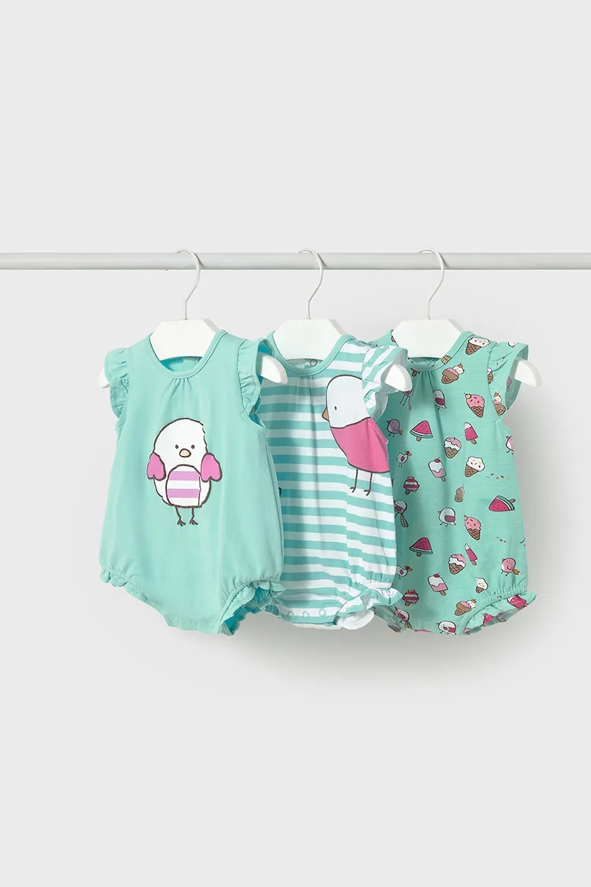 Dětské bavlněné dupačky Mayoral Newborn 3-pack