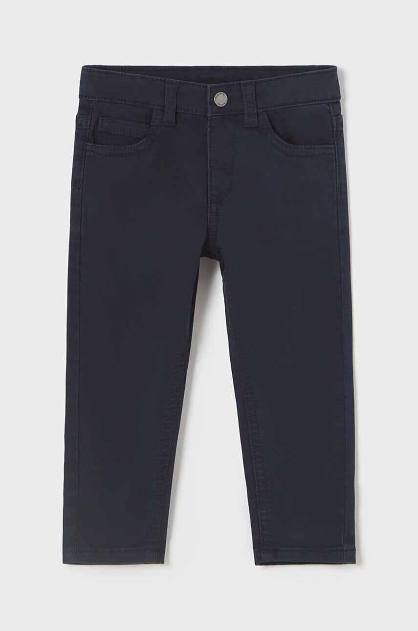 Dětské bavlněné kalhoty Mayoral slim fit basic