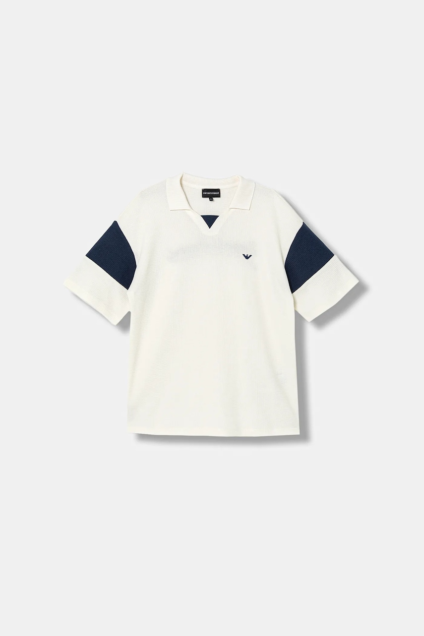 Dětské bavlněné polo tričko Emporio Armani