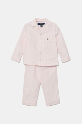 Dětské bavlněné pyžamo Polo Ralph Lauren 2-pack růžová barva, 3P0198