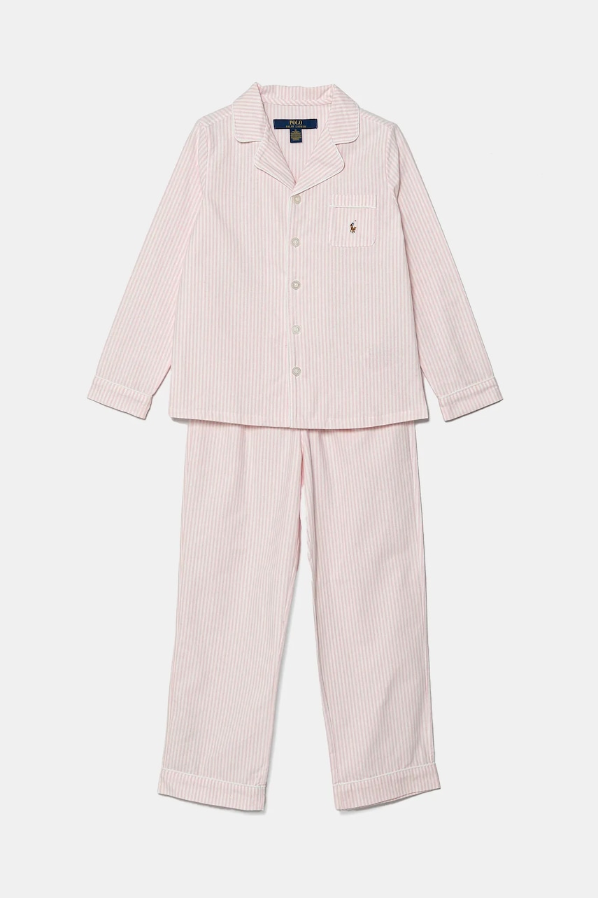 Dětské bavlněné pyžamo Polo Ralph Lauren 2-pack růžová barva, 4P0198