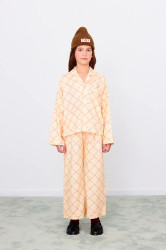 Dětské bavlněné pyžamo Tinycottons FLOWER GRID SET