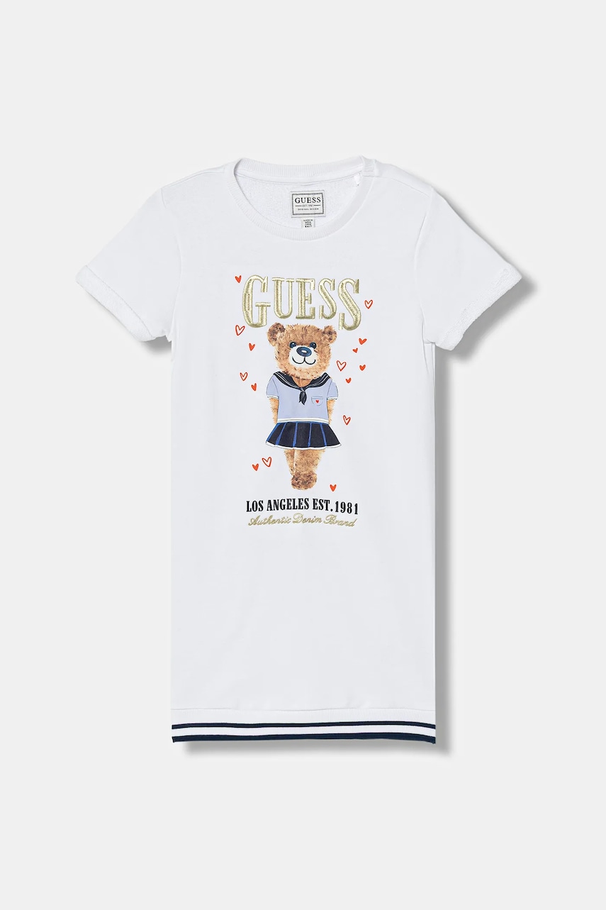 Dětské bavlněné šaty Guess
