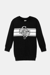 Dětské bavlněné šaty Guess černá barva, mini, K5YK02 KA6R4