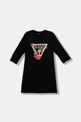 Dětské bavlněné šaty Guess růžová barva, mini, J3YK13 KA6W4