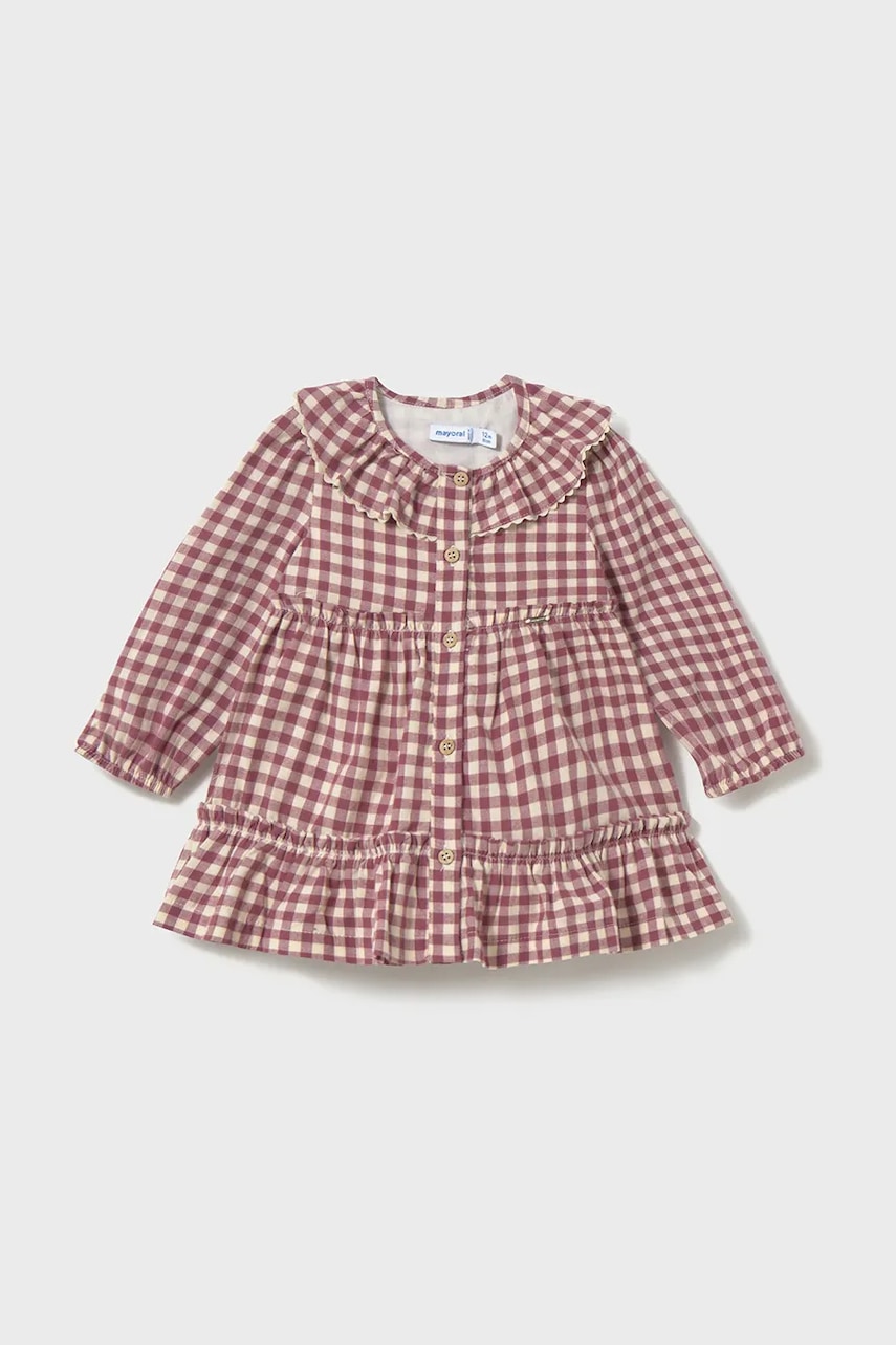 Dětské bavlněné šaty Mayoral červená barva, mini, 2910