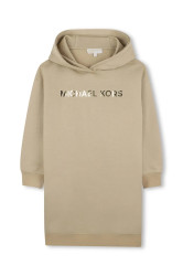 Dětské bavlněné šaty Michael Kors béžová barva, mini, oversize, R30479