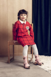 Dětské bavlněné šaty Mini Rodini E.T. červená barva, mini, oversize, 25850100