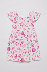 Dětské bavlněné šaty United Colors of Benetton růžová barva, mini, 34VAGV010
