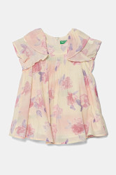 Dětské bavlněné šaty United Colors of Benetton růžová barva, mini, 4HYUGV02B