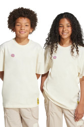 Dětské bavlněné tričko adidas béžová barva, s potiskem, JL9180