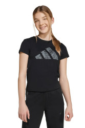 Dětské bavlněné tričko adidas černá barva, KC5448