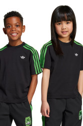 Dětské bavlněné tričko adidas Originals černá barva, s aplikací, JW5330