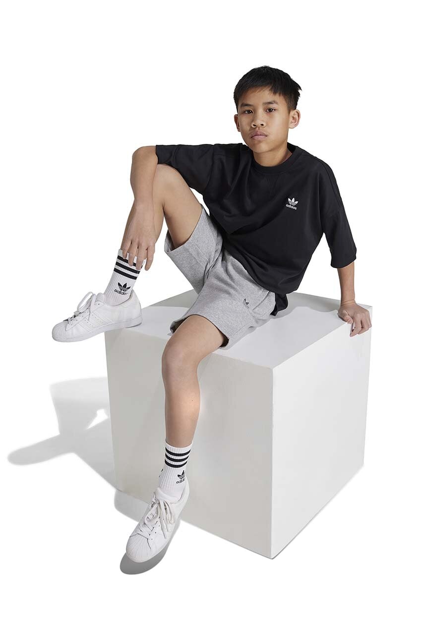 Dětské bavlněné tričko adidas Originals TEE černá barva, IW3507