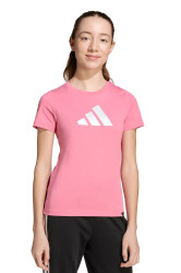 Dětské bavlněné tričko adidas růžová barva, JV5261