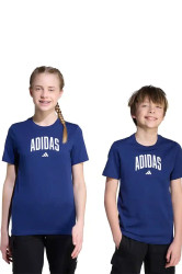 Dětské bavlněné tričko adidas tmavomodrá barva, s potiskem, JV5193
