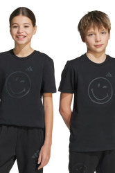 Dětské bavlněné tričko adidas x Smiley černá barva, JN2160