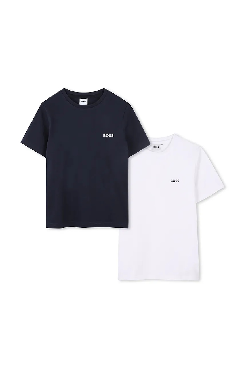 Dětské bavlněné tričko BOSS 2-pack