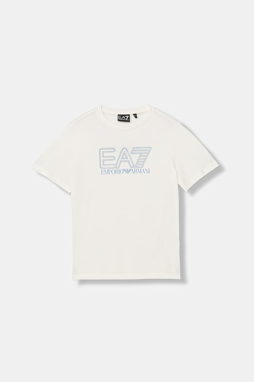 Dětské bavlněné tričko EA7 Emporio Armani