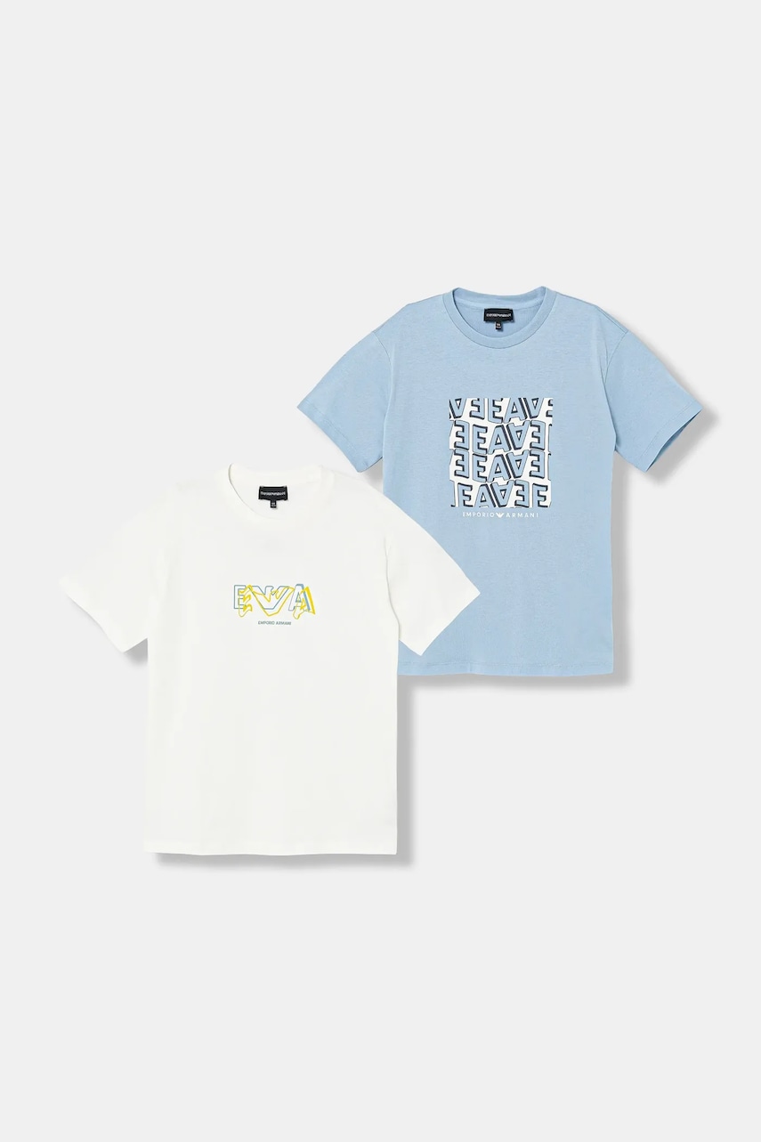 Dětské bavlněné tričko Emporio Armani 2-pack