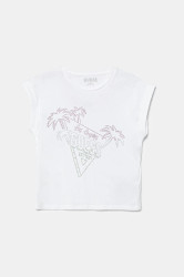 Dětské bavlněné tričko Guess bílá barva, J5GI32 K8HM4