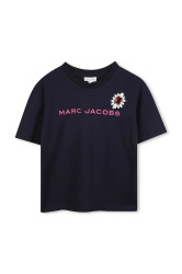 Dětské bavlněné tričko Marc Jacobs tmavomodrá barva, W60590