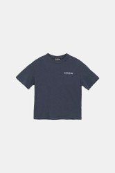 Dětské bavlněné tričko Napapijri S-AHR tmavomodrá barva, s potiskem, NP0A88ZO1761