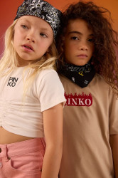 Dětské bavlněné tričko Pinko