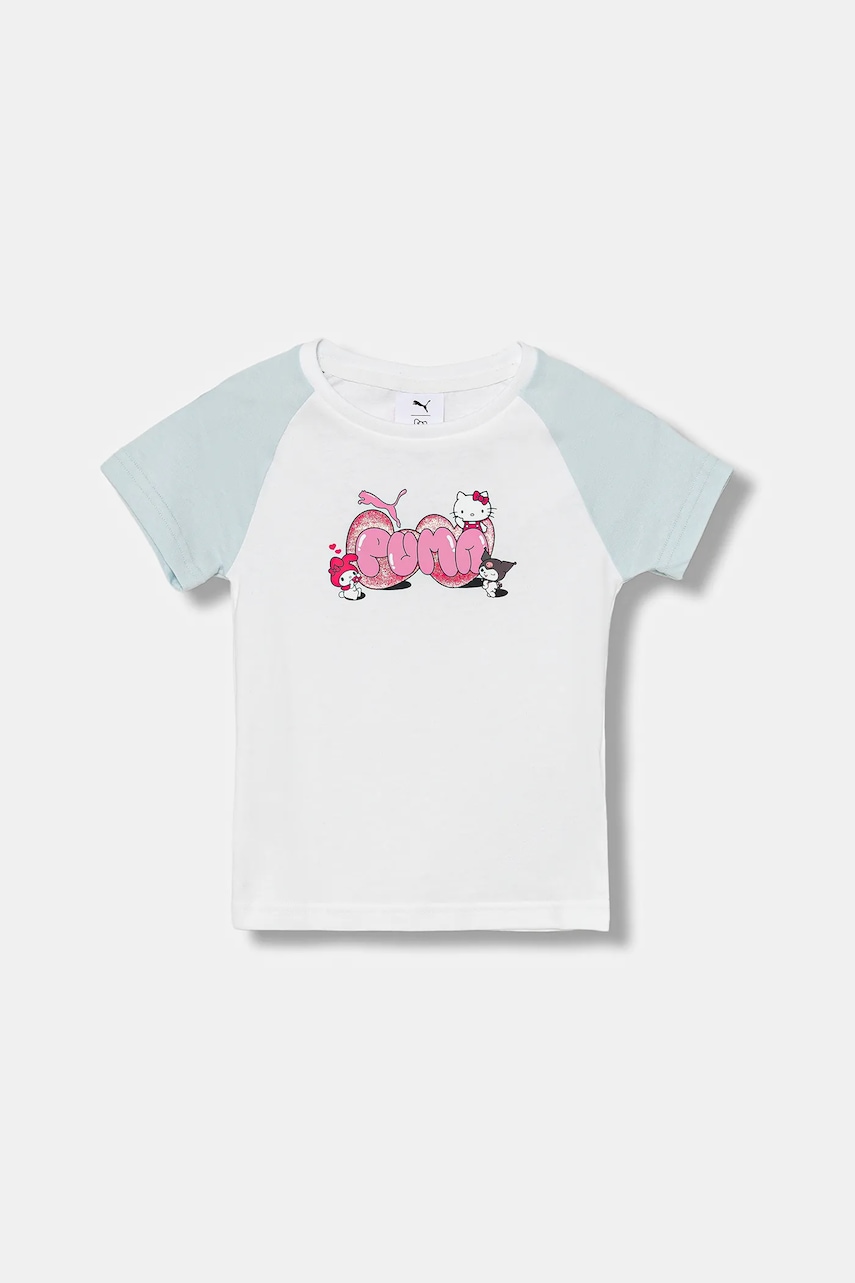 Dětské bavlněné tričko Puma PUMA X HELLO KITTY & FRIENDS Slim Tee bílá barva, 632391