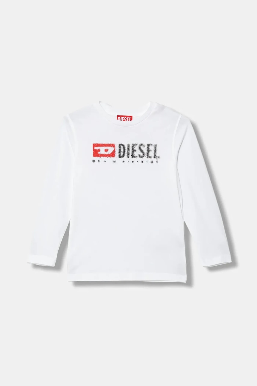 Dětské bavlněné tričko s dlouhým rukávem Diesel TDROPS T-SHIRT