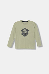 Dětské bavlněné tričko s dlouhým rukávem Guess