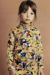 Dětské bavlněné tričko s dlouhým rukávem Mini Rodini Flowers