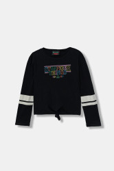 Dětské bavlněné tričko s dlouhým rukávem United Colors of Benetton