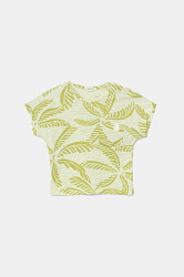 Dětské bavlněné tričko United Colors of Benetton zelená barva, 3O7SA106E