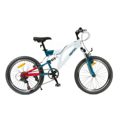 Dětské celoodpružené kolo Olpran Vipera 20" • 120-135 cm 11" (120-135 cm) bílá/petrolejová