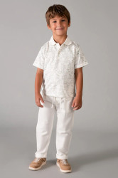 Dětské kalhoty s přídavkem lnu Mayoral