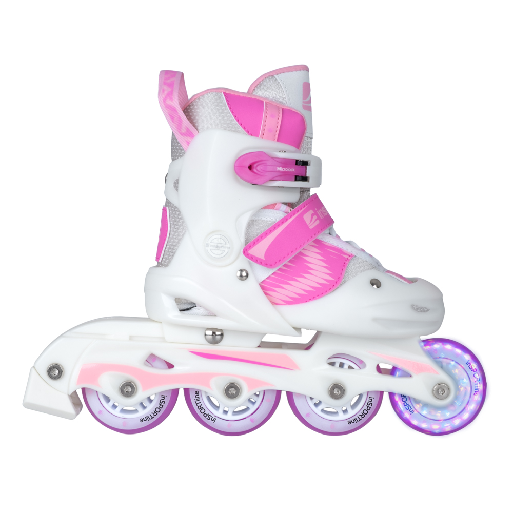 Dětské kolečkové brusle inSPORTline Caneto s předními LED kolečky XS (27-30)