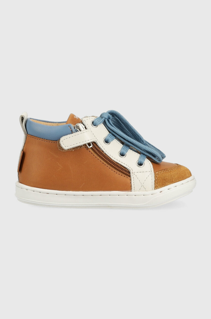 Dětské kožené polobotky Shoo Pom