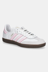 Dětské kožené tenisky adidas Originals SAMBA OG bílá barva, JQ2849
