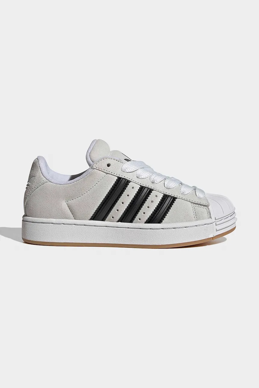 Dětské kožené tenisky adidas Originals SUPERSTAR ST béžová barva, KJ1191