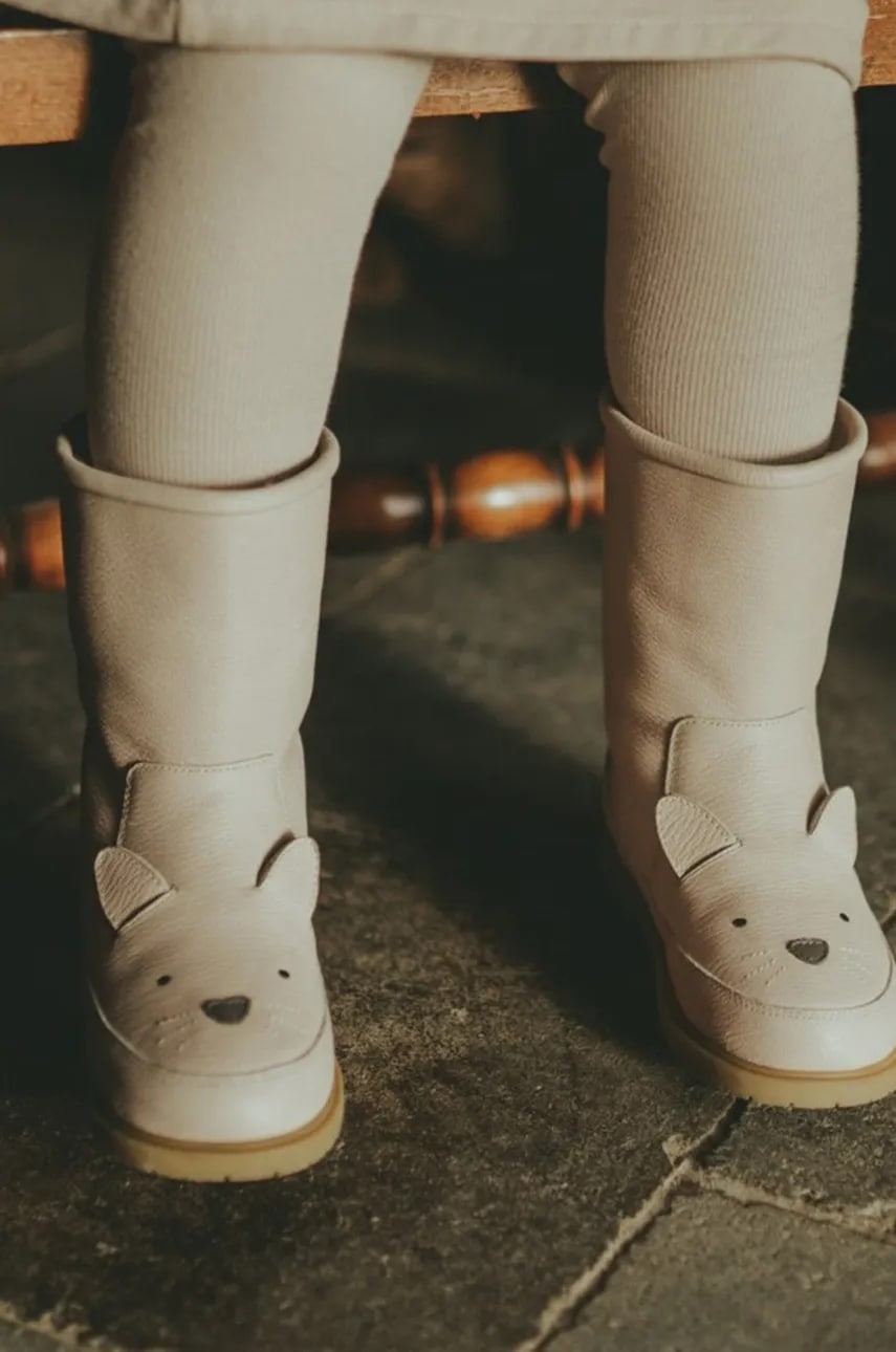 Dětské kožené zimní boty Donsje Wadudu Classic Boots Cat