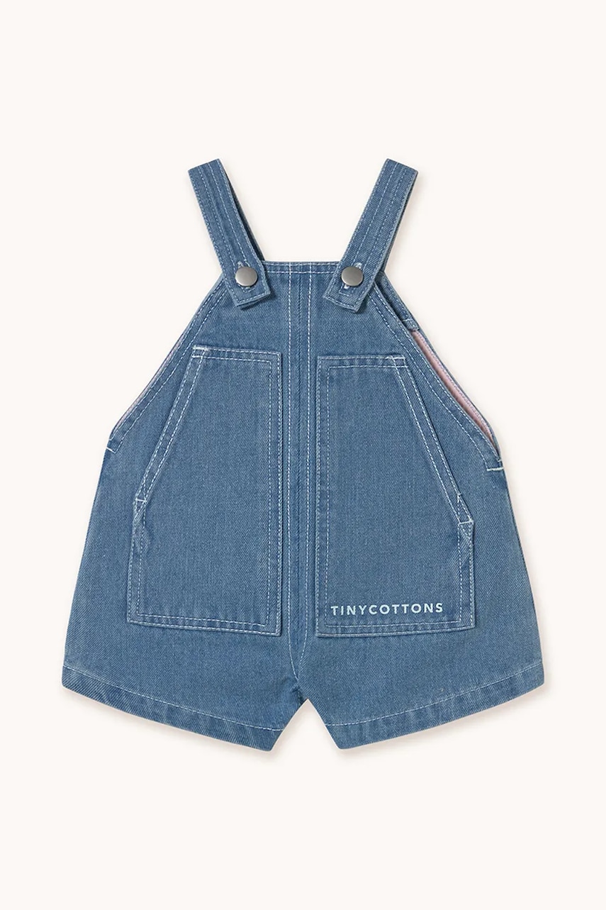 Dětské lacláče Tinycottons BABY GRAPHIC DENIM DUNGAREE