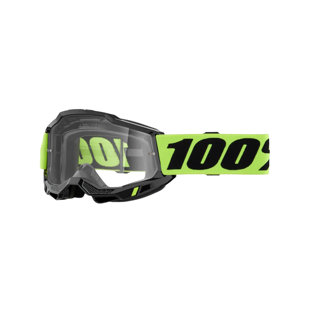 Dětské motokrosové brýle 100% Accuri 2 Junior fluo zelená, čiré plexi