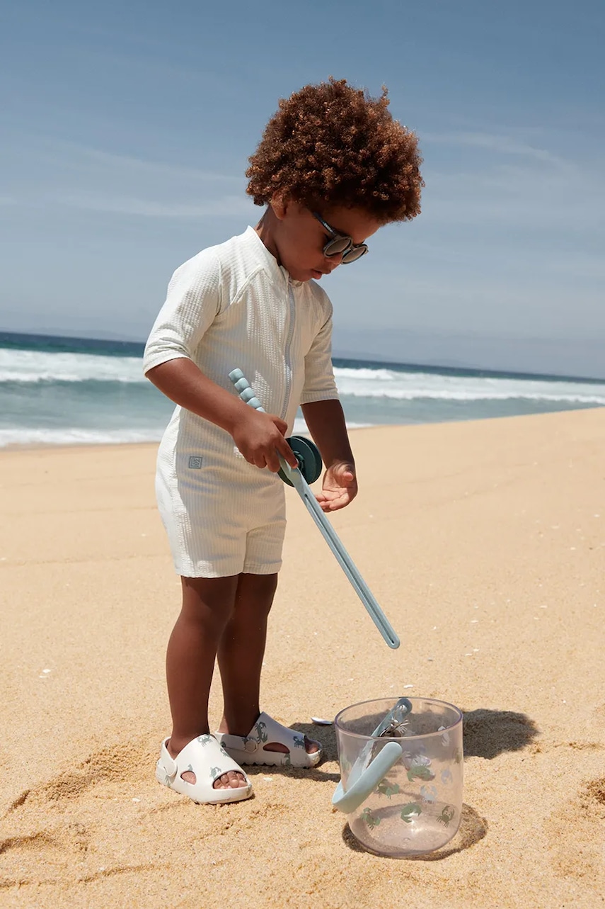 Dětské plavky Liewood Max Seersucker Shortsleeve Swim Jumpsuit