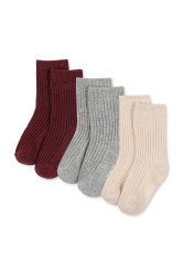 Dětské ponožky s bavlnou Konges Sløjd 3 PACK RIB SOCKS