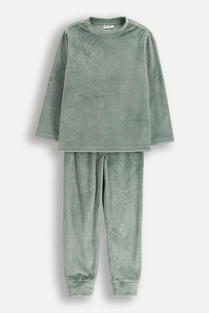 Dětské pyžamo Coccodrillo zelená barva, PYJAMAS