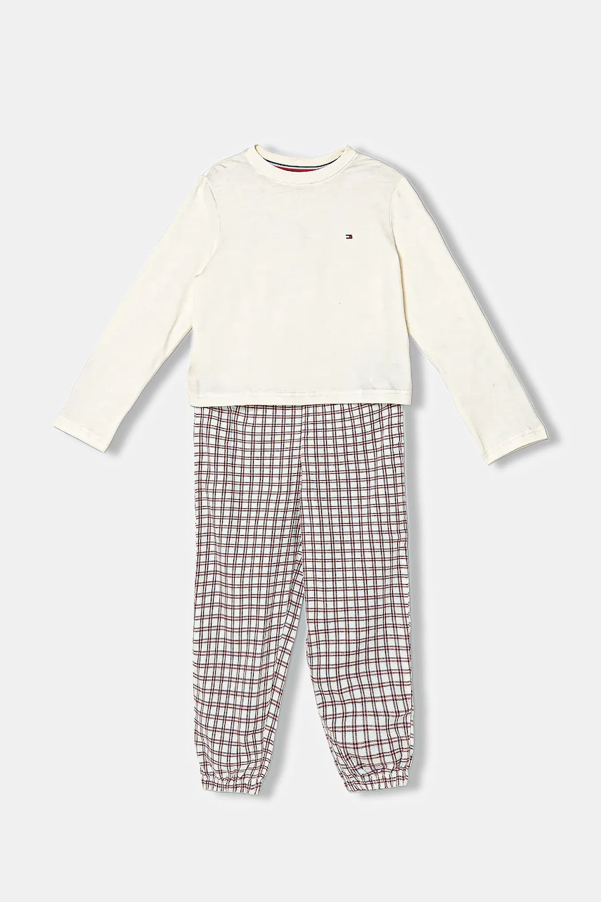 Dětské pyžamo Tommy Hilfiger béžová barva, UG0UG00807